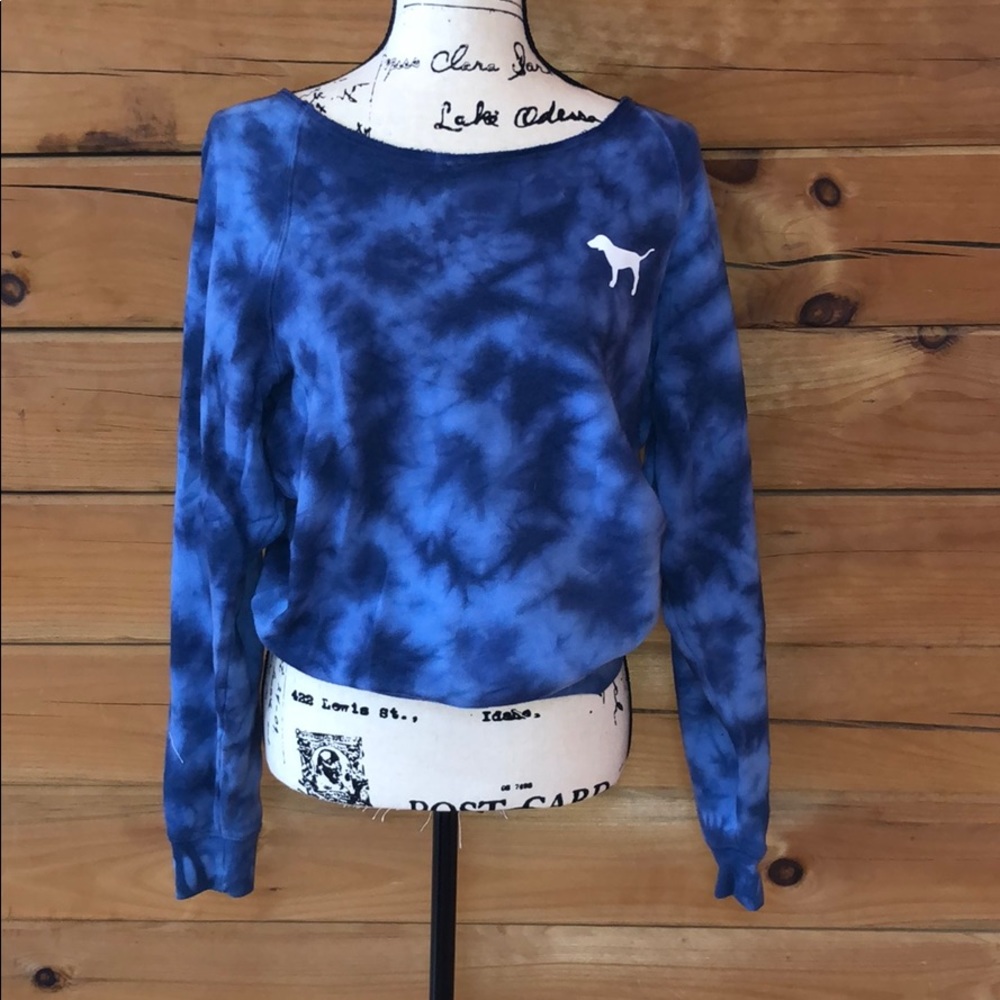blue printed sweat shirt